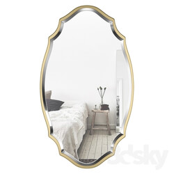 Blaisdell Horizontal Gold Wall Mirror WRLO8574 