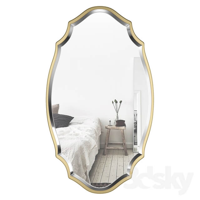 Blaisdell Horizontal Gold Wall Mirror WRLO8574