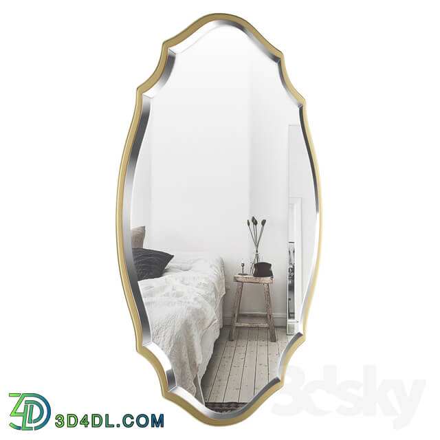 Blaisdell Horizontal Gold Wall Mirror WRLO8574