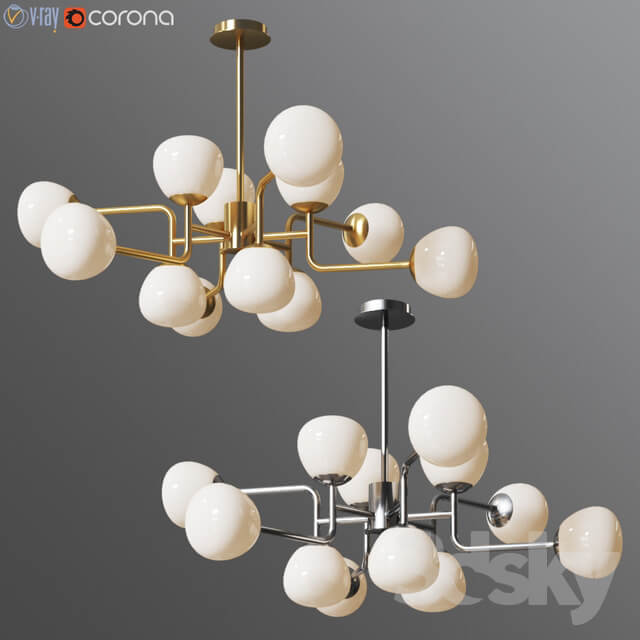 Chandelier Erich MOD221 PL 12 G Gold Chrome