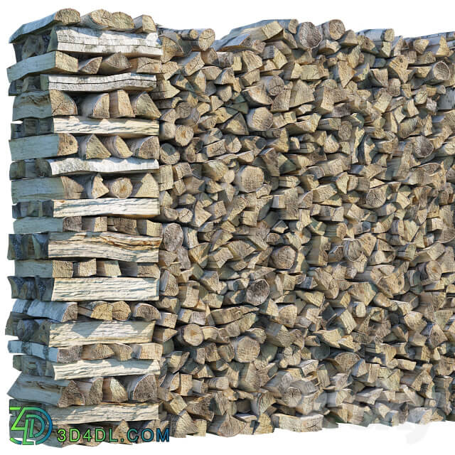 Firewood wood pile ax Other 3D Models