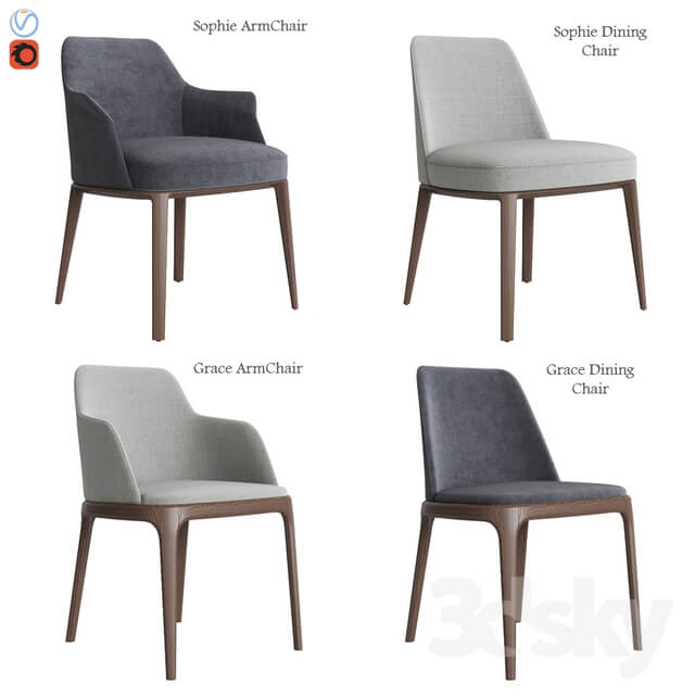 Poliform Sophie Grace Chair Set