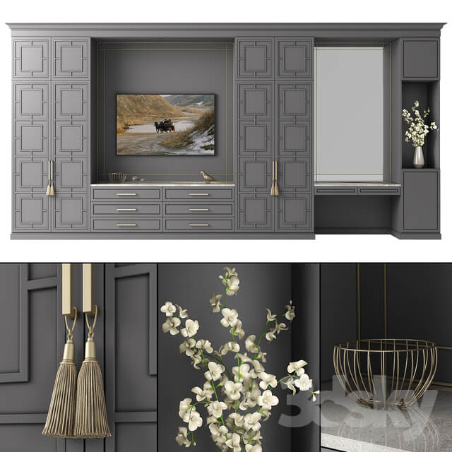 Wardrobe Display cabinets Furniture composition 47