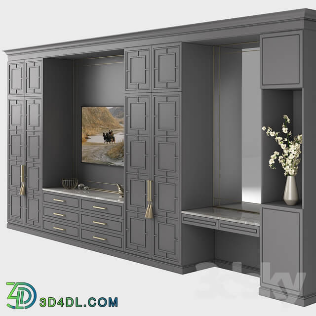 Wardrobe Display cabinets Furniture composition 47
