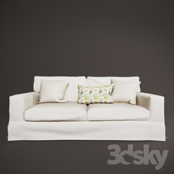 PB comfort square slipcovered sleeper sofa 