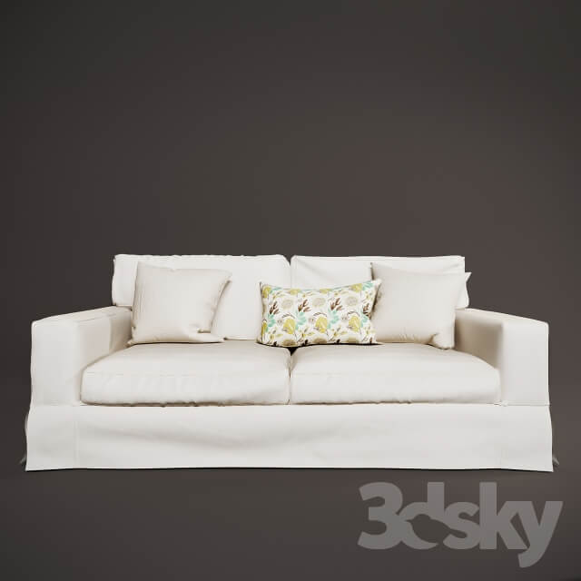 PB comfort square slipcovered sleeper sofa