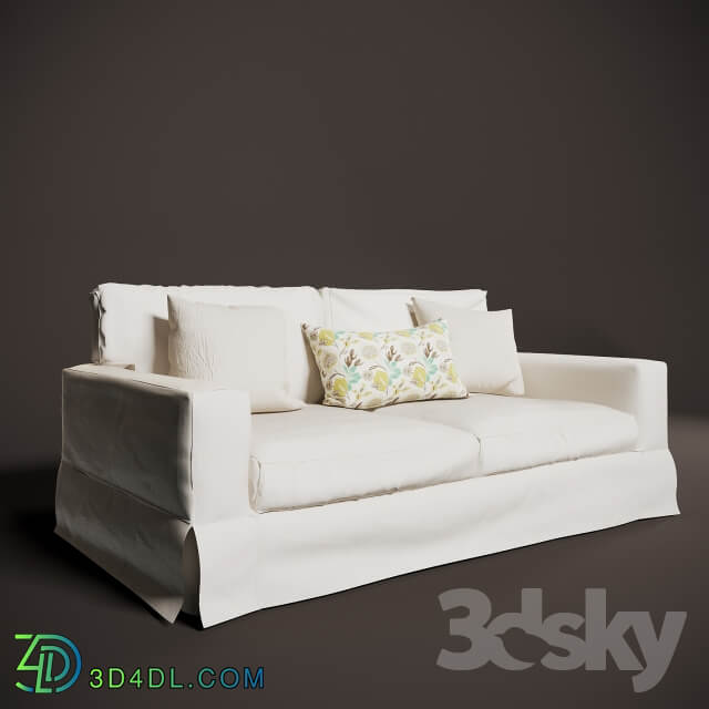 PB comfort square slipcovered sleeper sofa