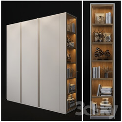 Wardrobe Display cabinets Cabinet with shelves in the end 