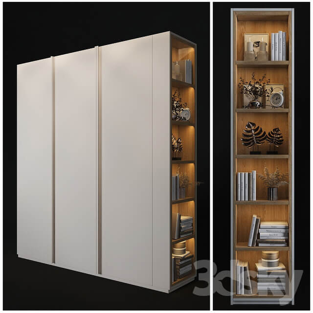 Wardrobe Display cabinets Cabinet with shelves in the end