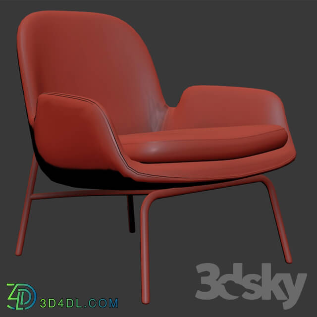 Era Lounge Chair Low Steel