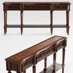 Hooker Furniture Living Room Grandover Three Drawer Console Table 3D Models 