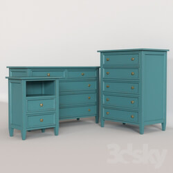 Sideboard Chest of drawer Crate amp Barrel Harbor Blue Chest Dresser Nightstand. 