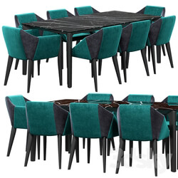 Table Chair Bontempi Sveva chairs and Versus table 