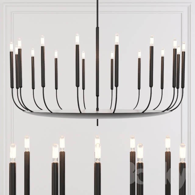 Restoration Hardware QUENOUILLES ROUND CHANDELIER 48 Black