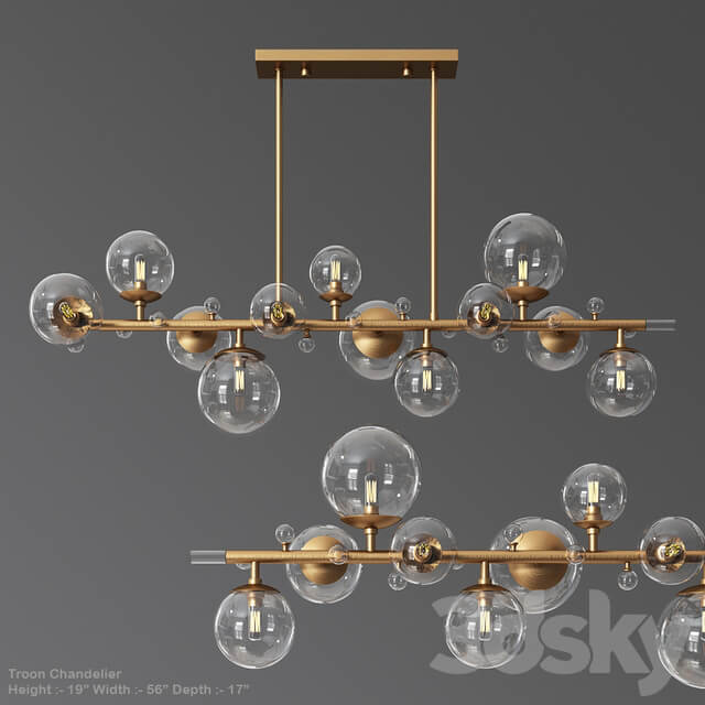 Pendant light Troon Chandelier Arteriors