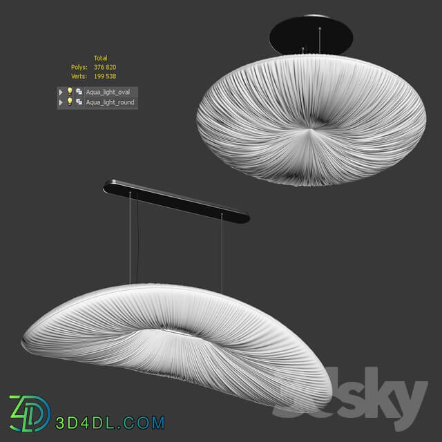 Aqua light fixtures Pendant light 3D Models