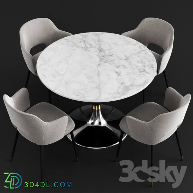 Table Chair Coco Republic CB2 Dinning Set