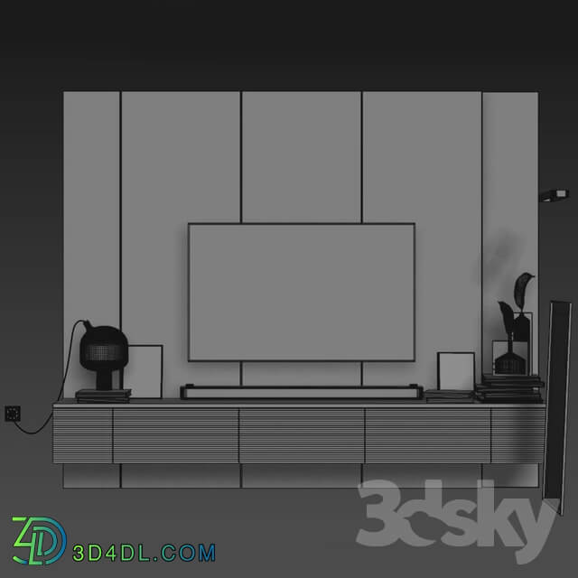 Other Tv wall set 02