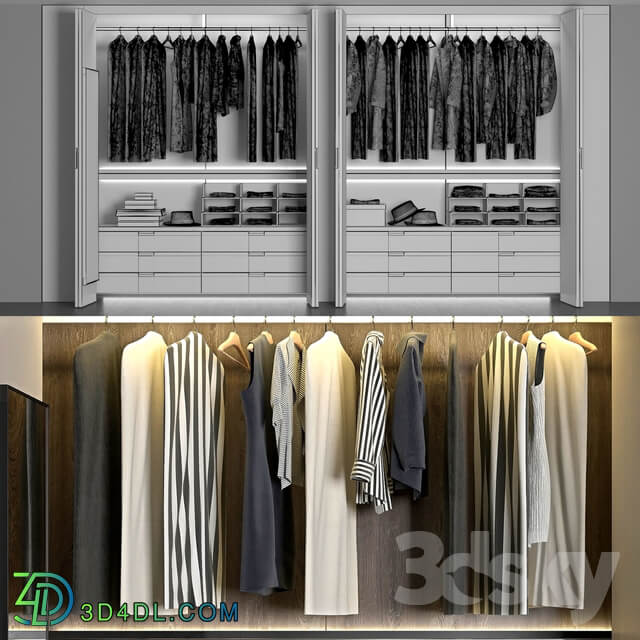 Wardrobe Display cabinets Poliform dressing room