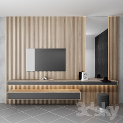 TV wall and dressing table 3D Models 