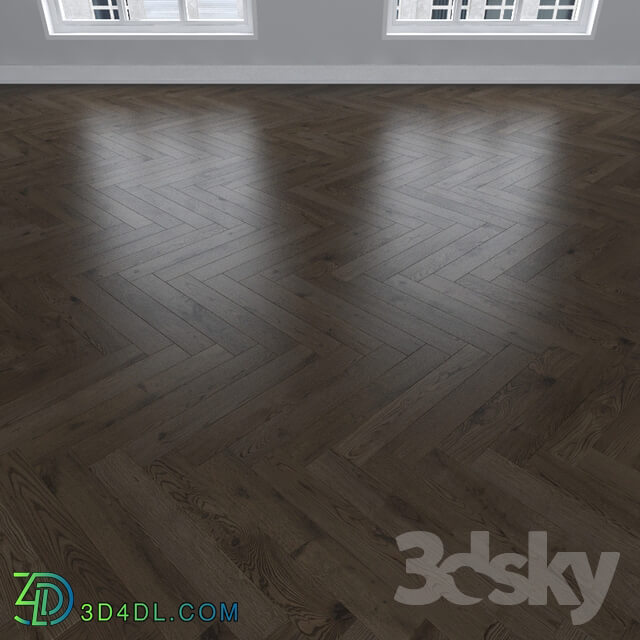 Wood Parquet Oak 3 types herringbone linear chevron.