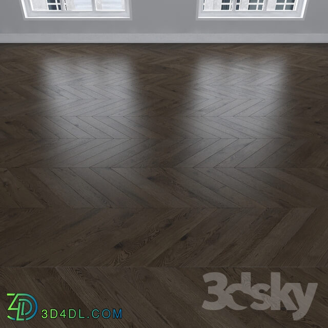 Wood Parquet Oak 3 types herringbone linear chevron.