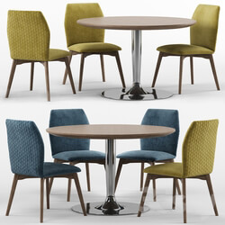 Table Chair Hexa and Planet connubia calligaris 
