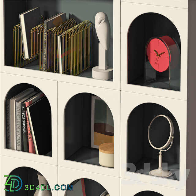 Wardrobe Display cabinets Bookcase Bonaldo set 02