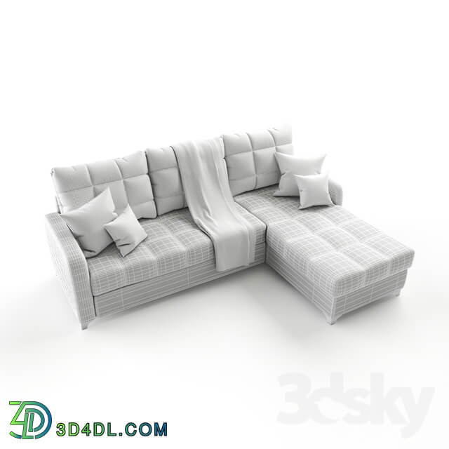 Corner gray sofa bed Valerie velor