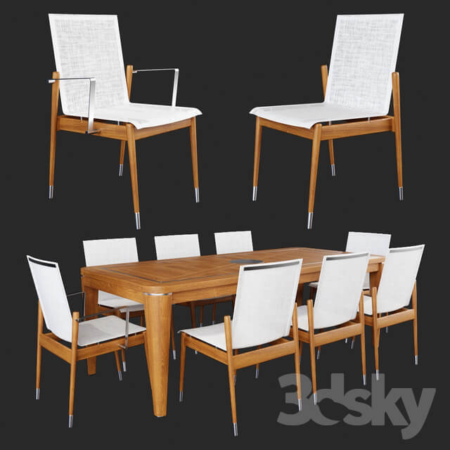 Table Chair Dining table and armchair by atmosphera