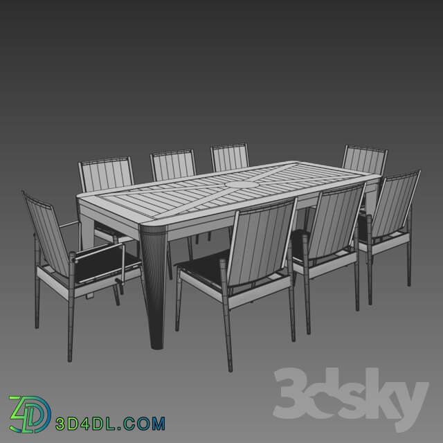 Table Chair Dining table and armchair by atmosphera