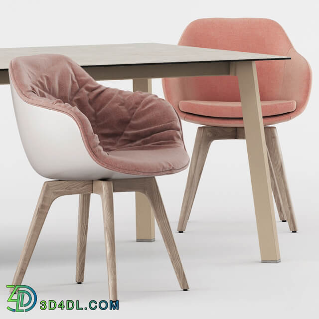 Table Chair Merlot table Lap 4011 Lap 4012 by Dressy