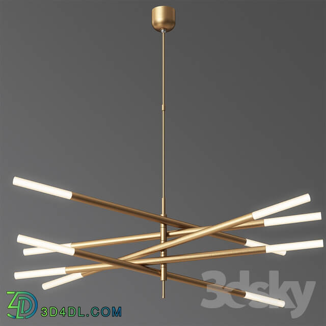 Rousseau Articulating LED Chandelier Pendant light 3D Models