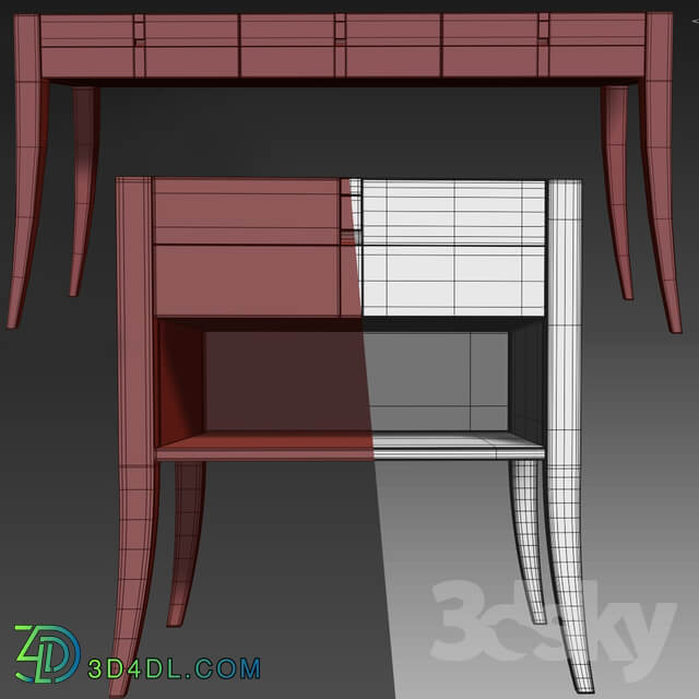 Chest console and dresser Jubilee. Selva. Nightstand dresser Console 3D Models