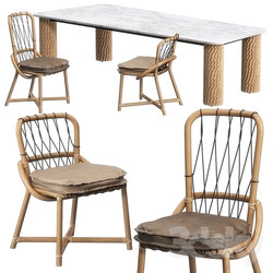 Table Chair Manao chairs Nevada table by Baxter 