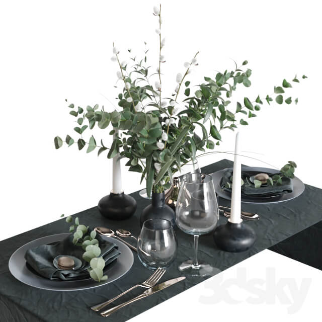 Table setting D 1 vray NEXT 