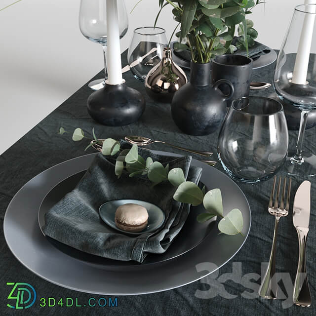 Table setting D 1 vray NEXT 