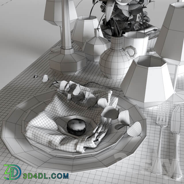 Table setting D 1 vray NEXT 