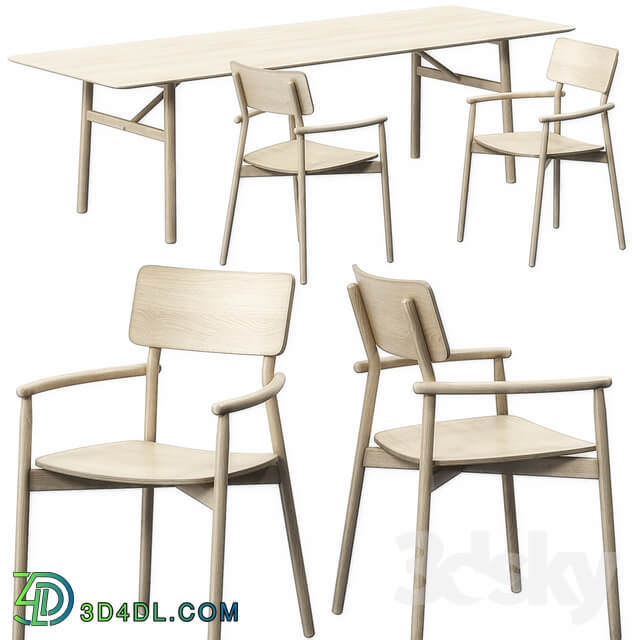 Table Chair Hven armchair table 260 model