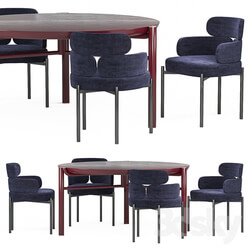 Table Chair Meridiani Zeno table Sylvie chair 