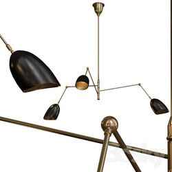 Sommerard Medium Triple Arm Chandelier Hand Rubbed Antique Brass 