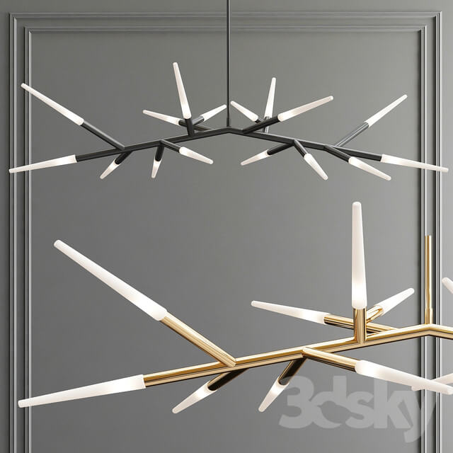 Contemporary Multi Tube LED Chandelier