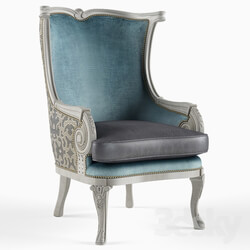 Yasmine Leather Wing Chair 