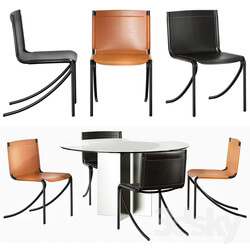 Table Chair Acerbis Jot chairs Eyon table 