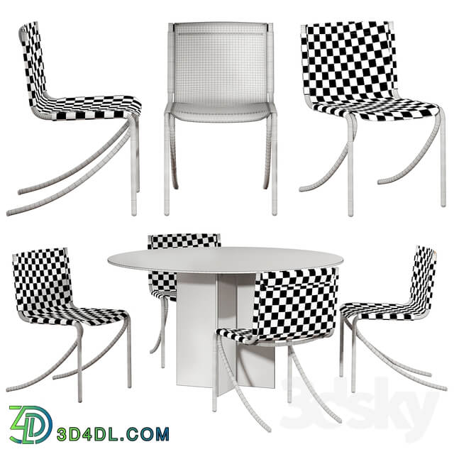 Table Chair Acerbis Jot chairs Eyon table