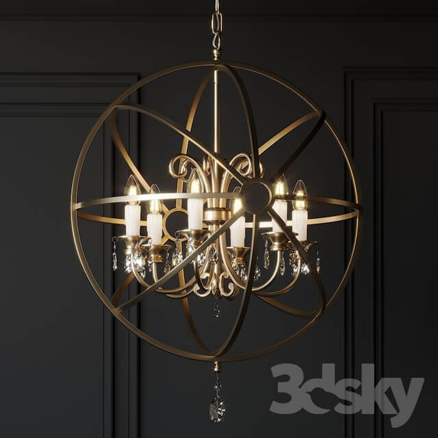 Ballard Design Nicolette Crystal Orb Chandelier