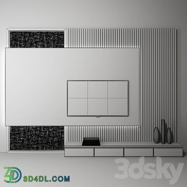 Other Tv wall set 04