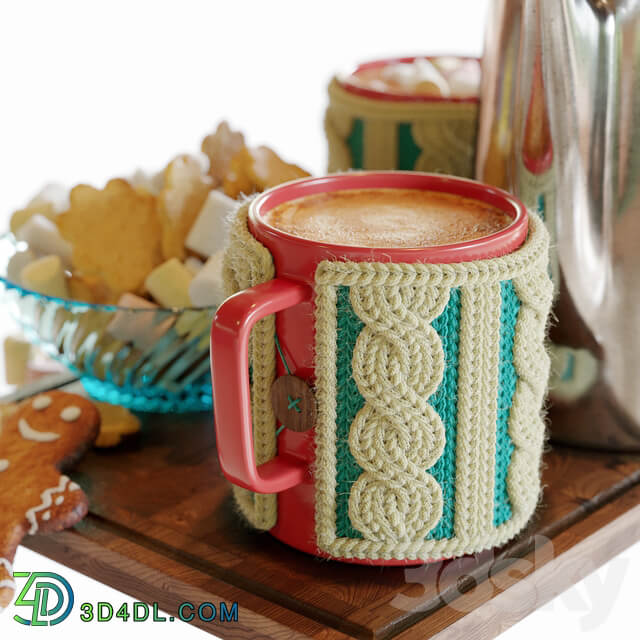 Warm mug with cocoa