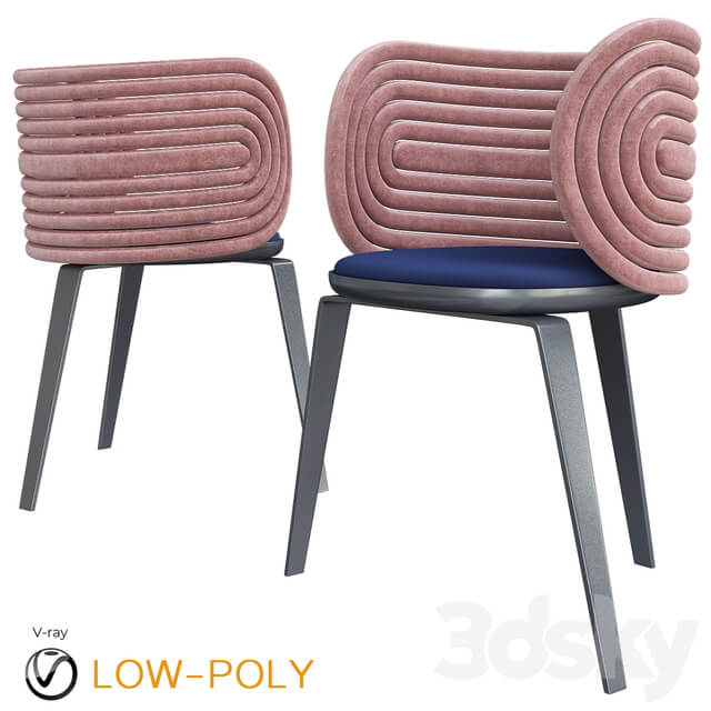 Daria Zinovatnaya chairs low poly 