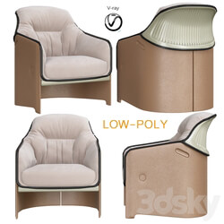 Avus Lounge Designer Chair low poly  